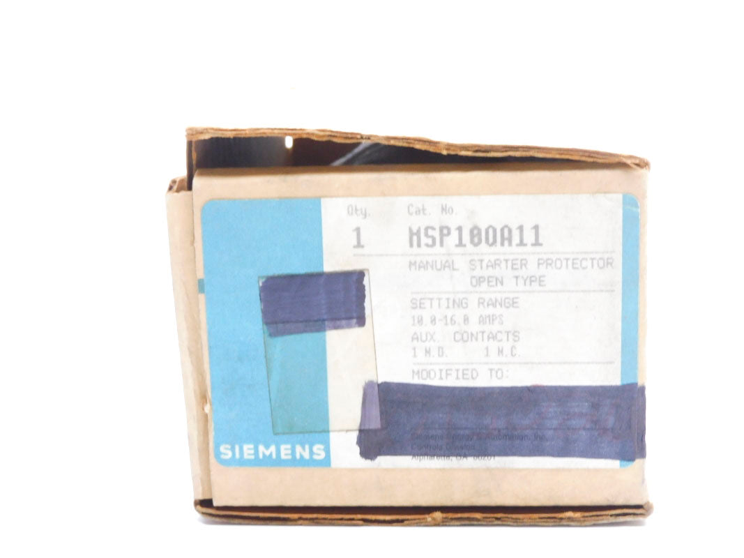 SIEMENS MSP10OA11 10.0-16.0A NSMP