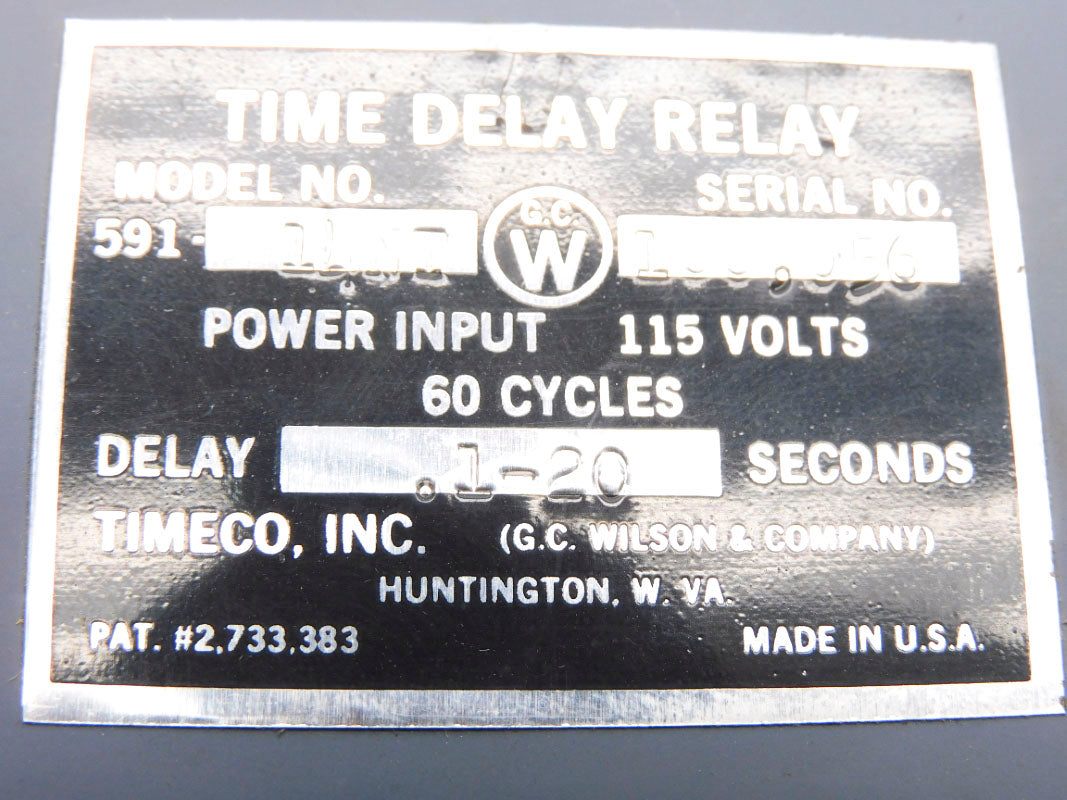TIMECO 591-14NT .1-20SEC 115V NSMP
