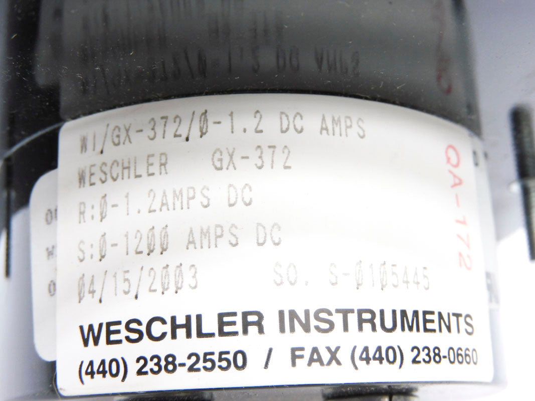 WESCHLER INSTRUMENTS W1/GX-372/0-1.2 0-1200ADC NSMP