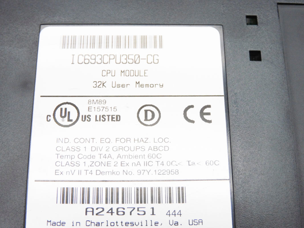FANUC IC693CPU350-CG (NO KEY) UNMP
