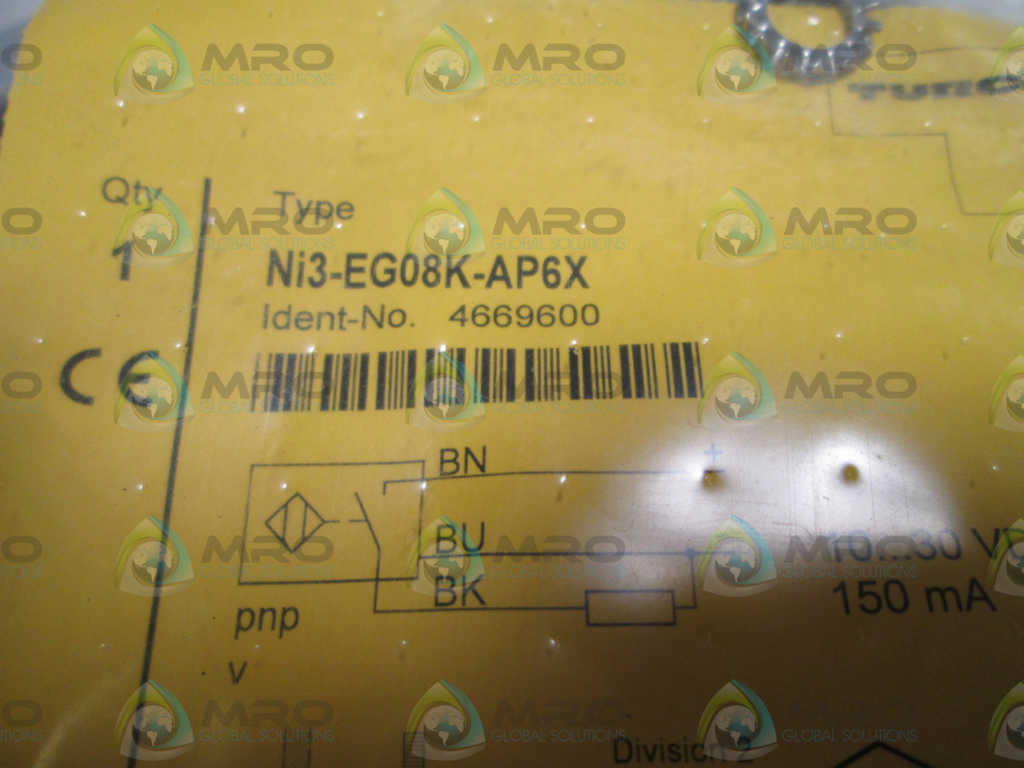 TURCK INDUCTIVE PROC SENSOR Ni3-EG08K-AP6X *NEW IN FACTORY BAG*