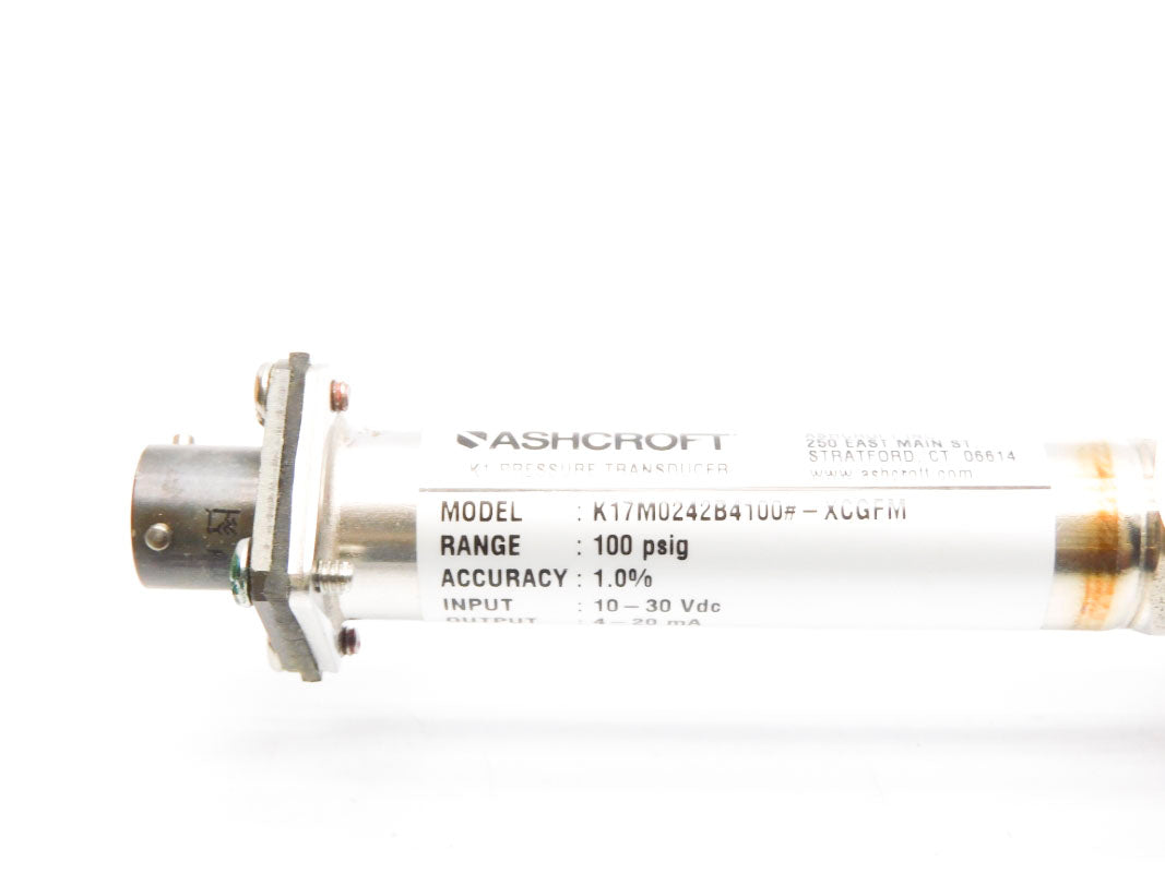 ASHCROFT K1-7-M02-42-B4-XCGFM 100PSIG 10-30VDC NSMP