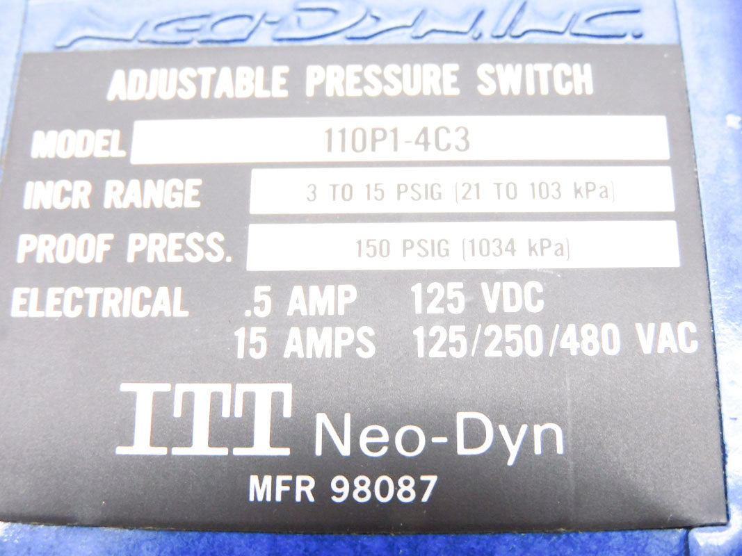 ITT 110P1-4C3 3-15PSIG NSMP