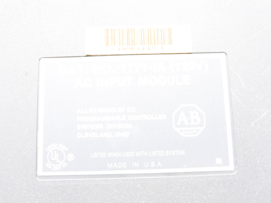ALLEN BRADLEY 1771-IA SER. A (120V) REMAN