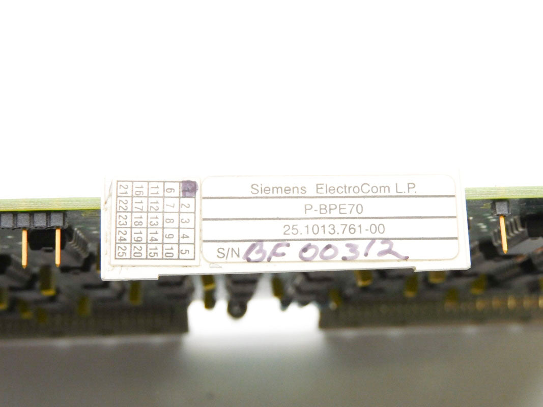 SIEMENS ELECTROCOM 25.1013.761-00 P-BPE70 UNMP