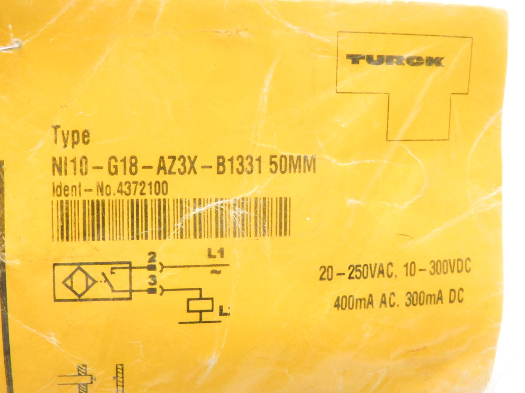 TURCK NI10-G18-AZ3X-B1331 50MM 4372100 NSMP