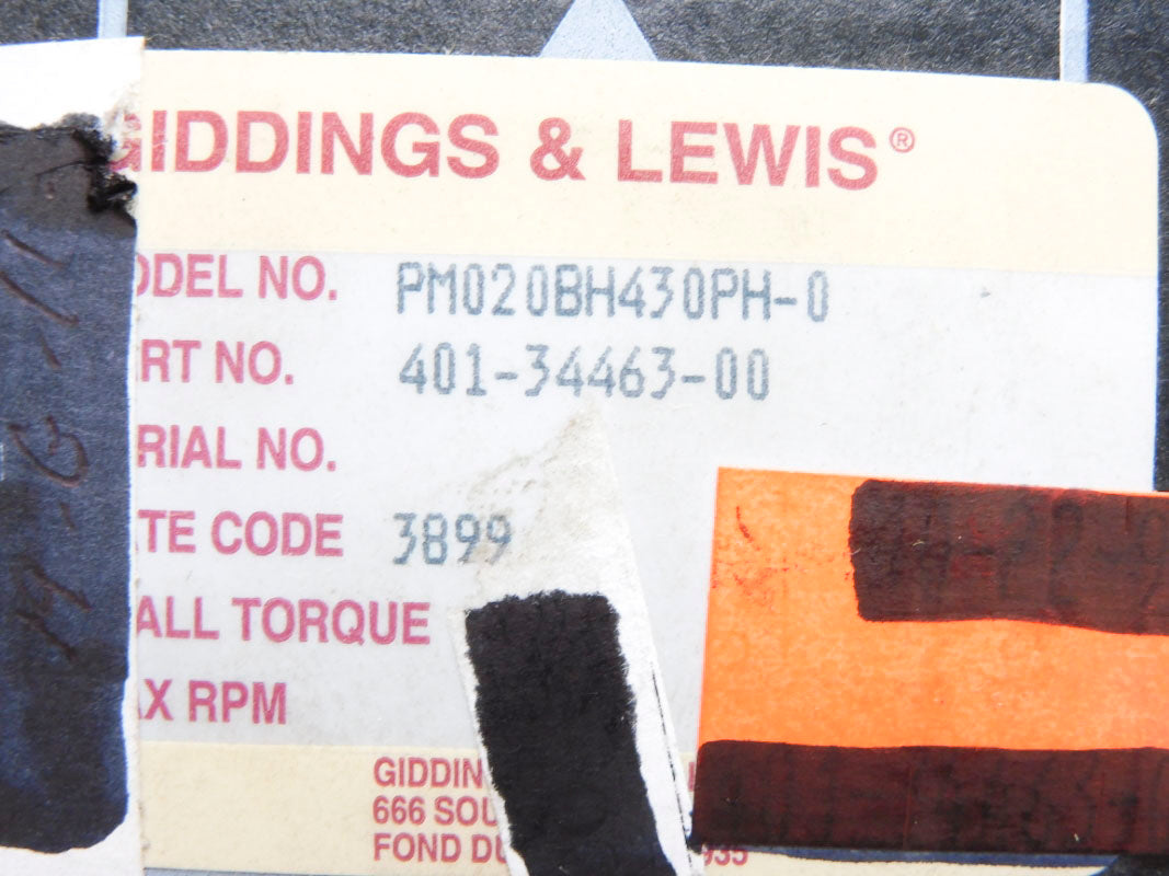 GIDDINGS&LEWIS PM020BH430PH-0 401-34463-00 NSMP