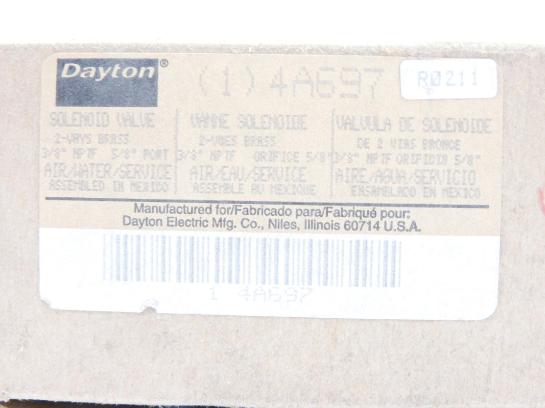 DAYTON 4A697 100/300PSI 3/8" 5/8" NSMP