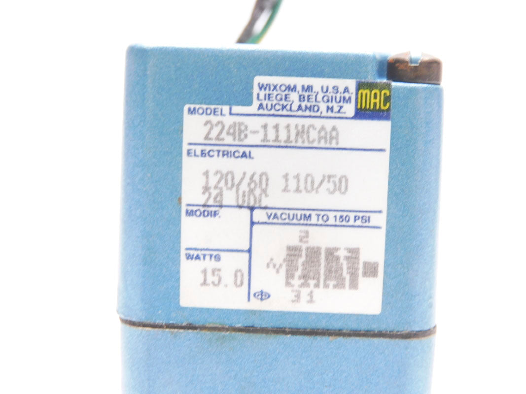 MAC 224B-111NCAA 110/120V 24VDC 150PSI NSNP