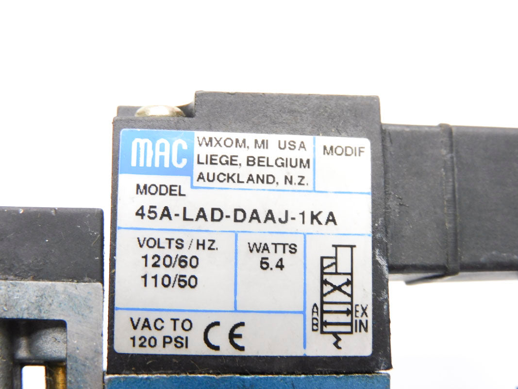 MAC 45A-LAD-DAAJ-1KA 120/60 110/50 120PSI NSNP