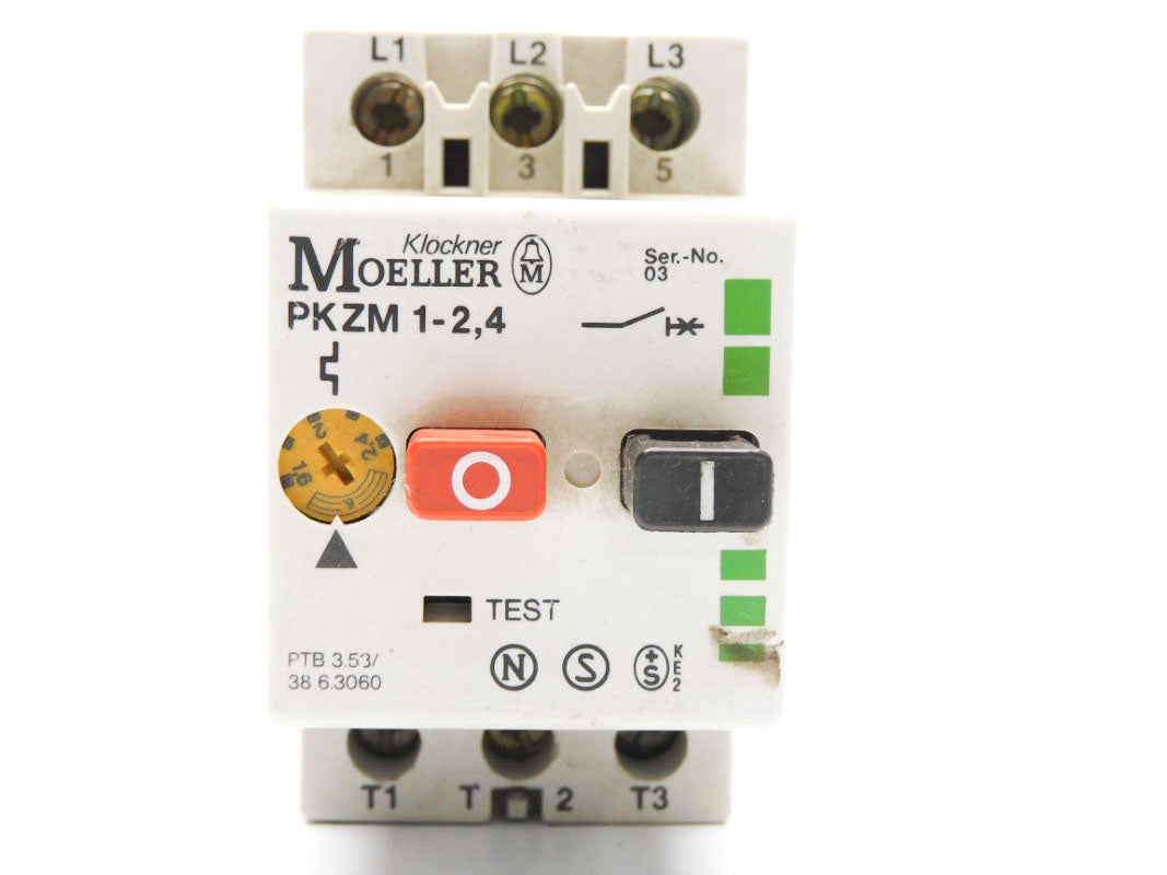 KLOCKER MOELLER PKZM1-2.4 600VAC 1.6-2.4A UNMP
