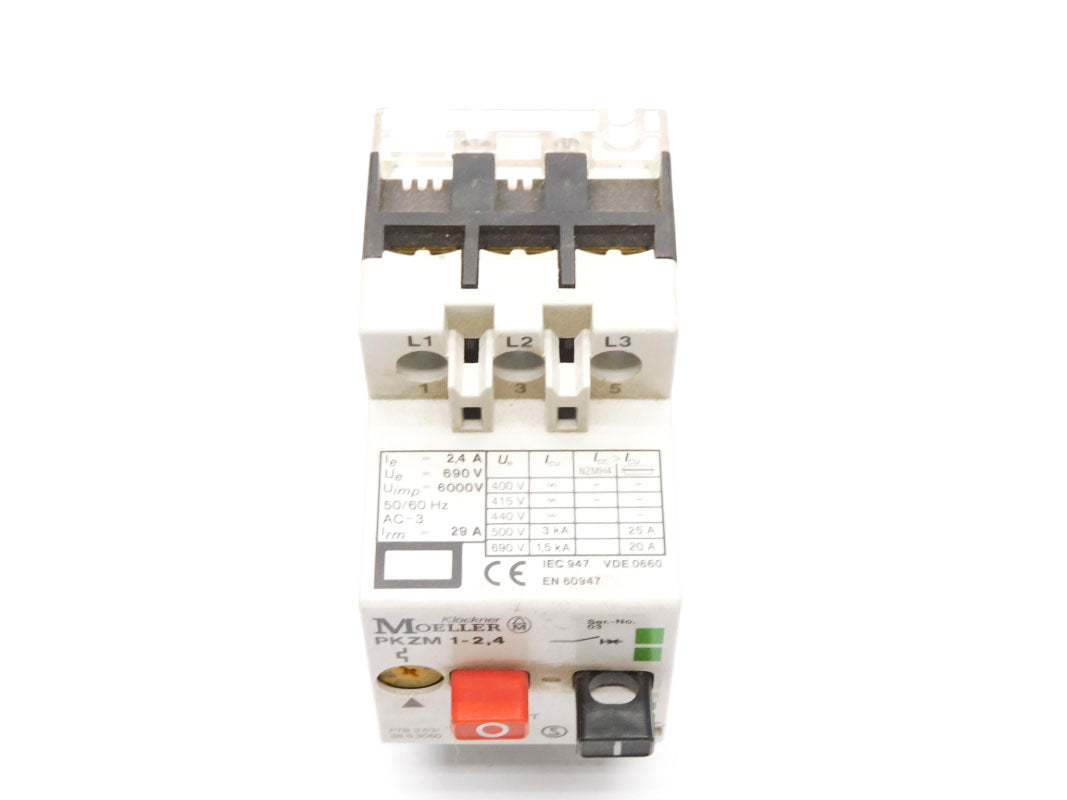KLOCKER MOELLER PKZM1-2.4 600VAC 1.6-2.4A UNMP