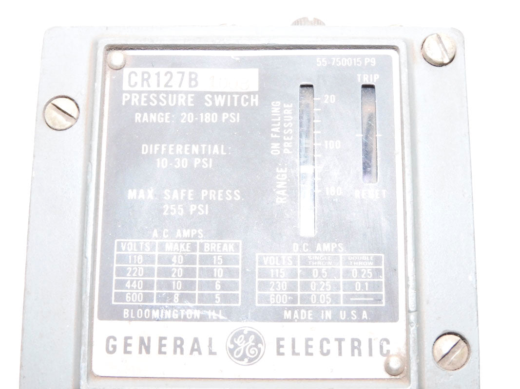 GENERAL ELECTRIC CR127B1008 20-180PSI UNMP