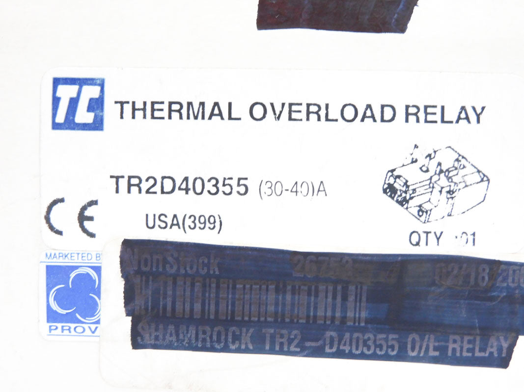 SHAMROCK CONTROLS TR2D40355 480V 30-40A NSMP
