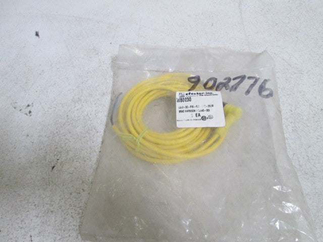IFM EFECTOR W80230 CABLE CONNECTOR *NEW IN FACTORY BAG*