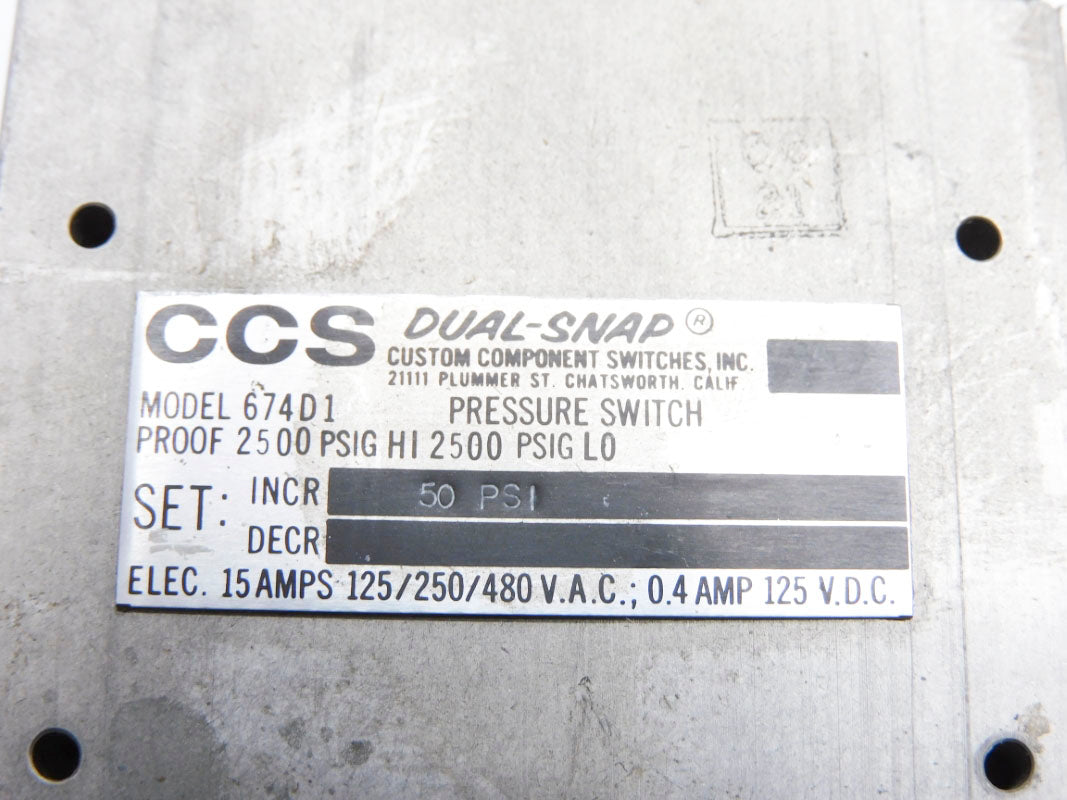CCS 674D1 50PSI NSNP