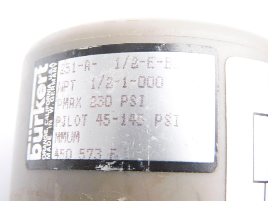 BURKERT 251-A-1/2-E-BZ 230PSI 1/2" NSNP