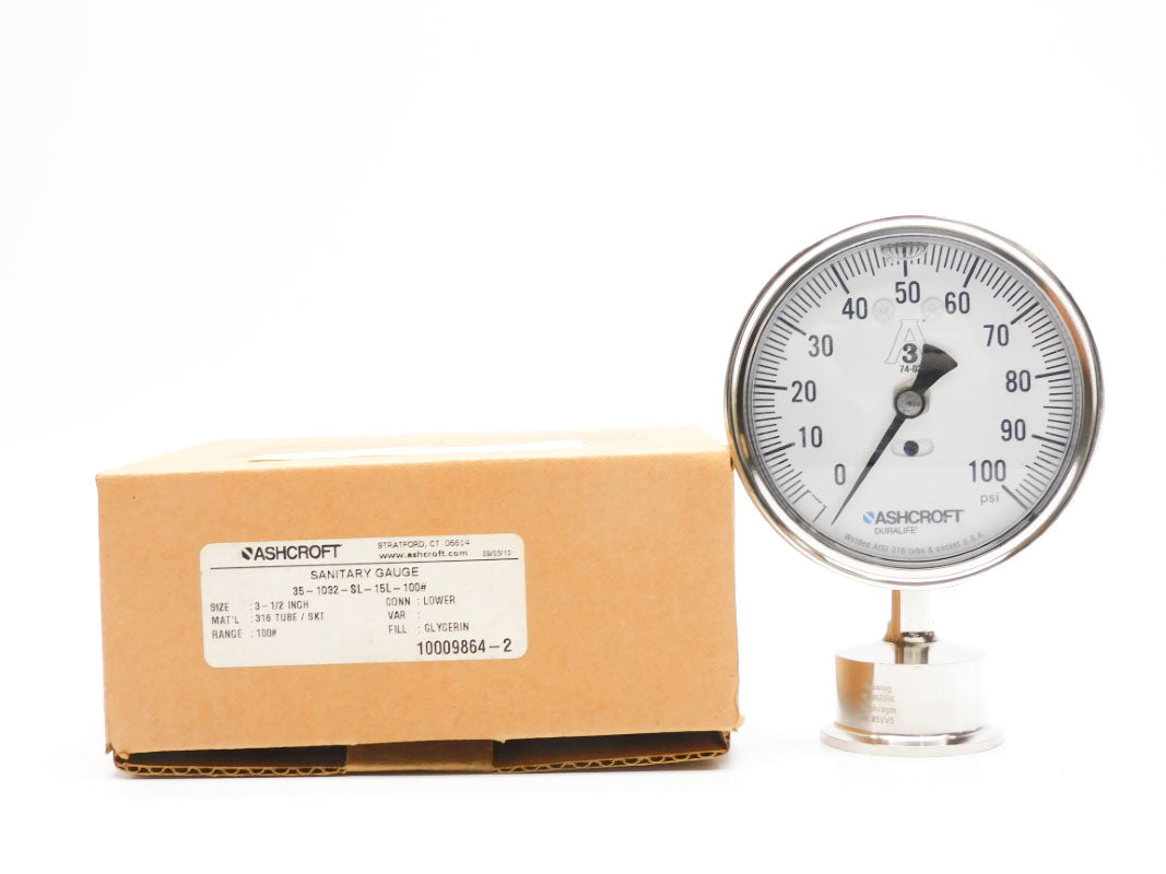 ASHCROFT 35-1032-SL-15L-100# 100PSI NSMP