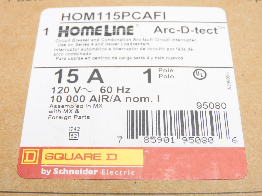 SQUARE D HOM115PCAFI 15A 120V  NSMP