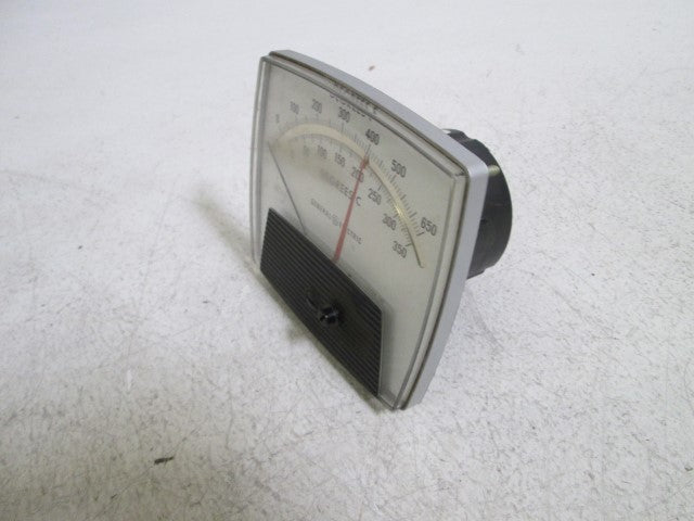 GENERAL ELECTRIC PANEL METER 0/650F , 0/350C 50-195453AJAJ1 *USED*