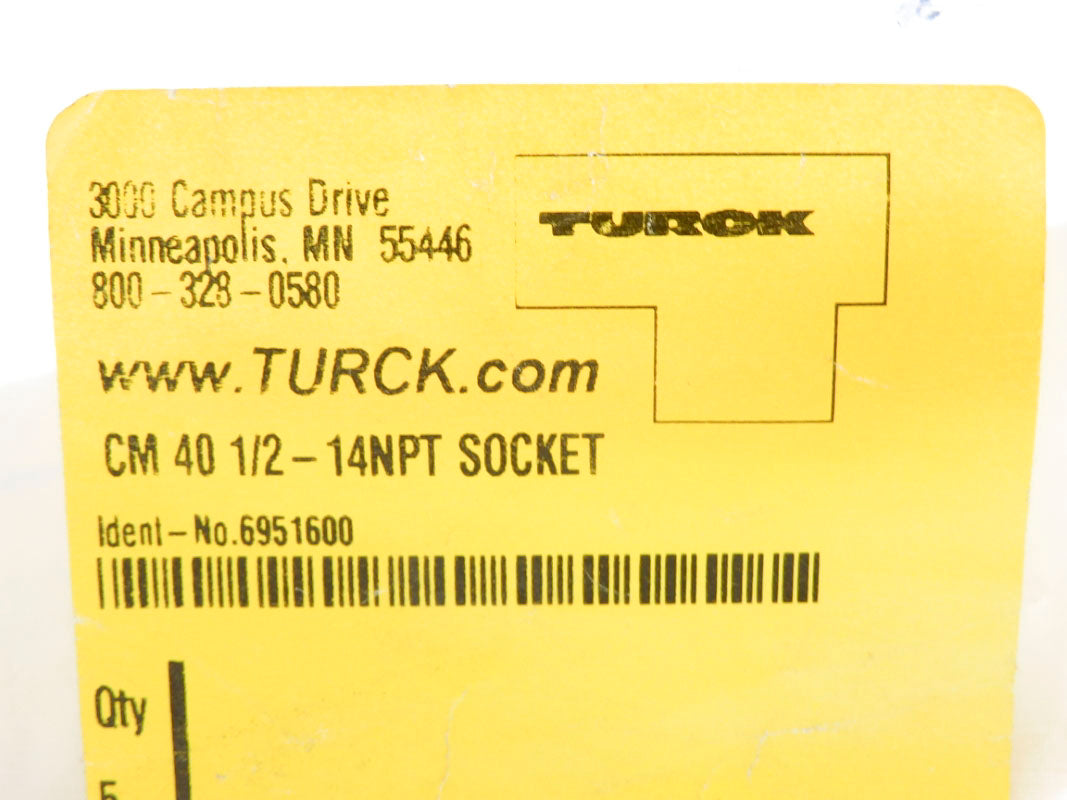 TURCK CM40-1/2-14NPTSOCKET 6951600 NSMP