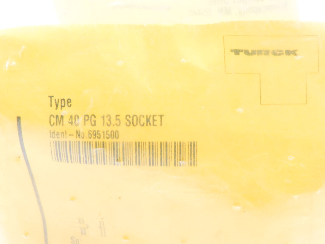 TURCK CM40PG13.5SOCKET 6951500 NSMP