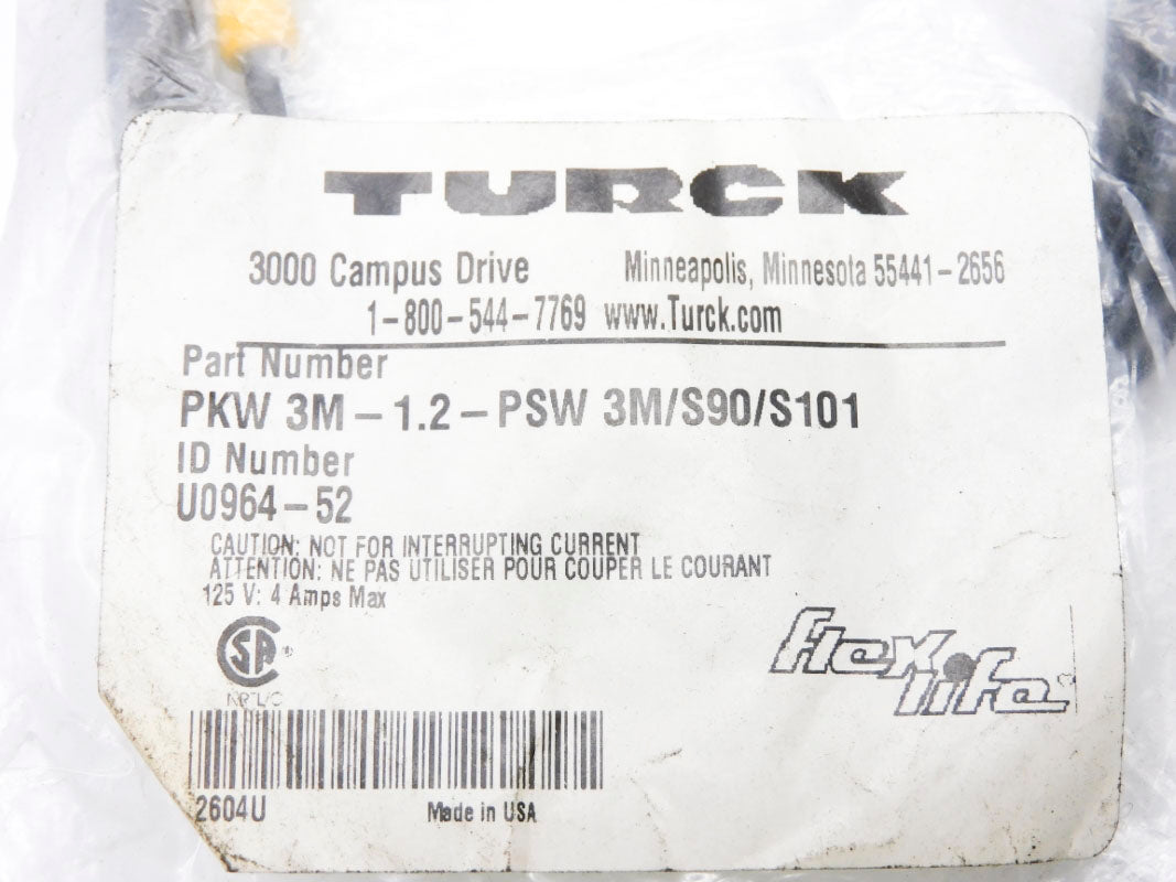 TURCK PKW3M-1.2-PSW 3M/S90/S101 U0964-52 NSMP