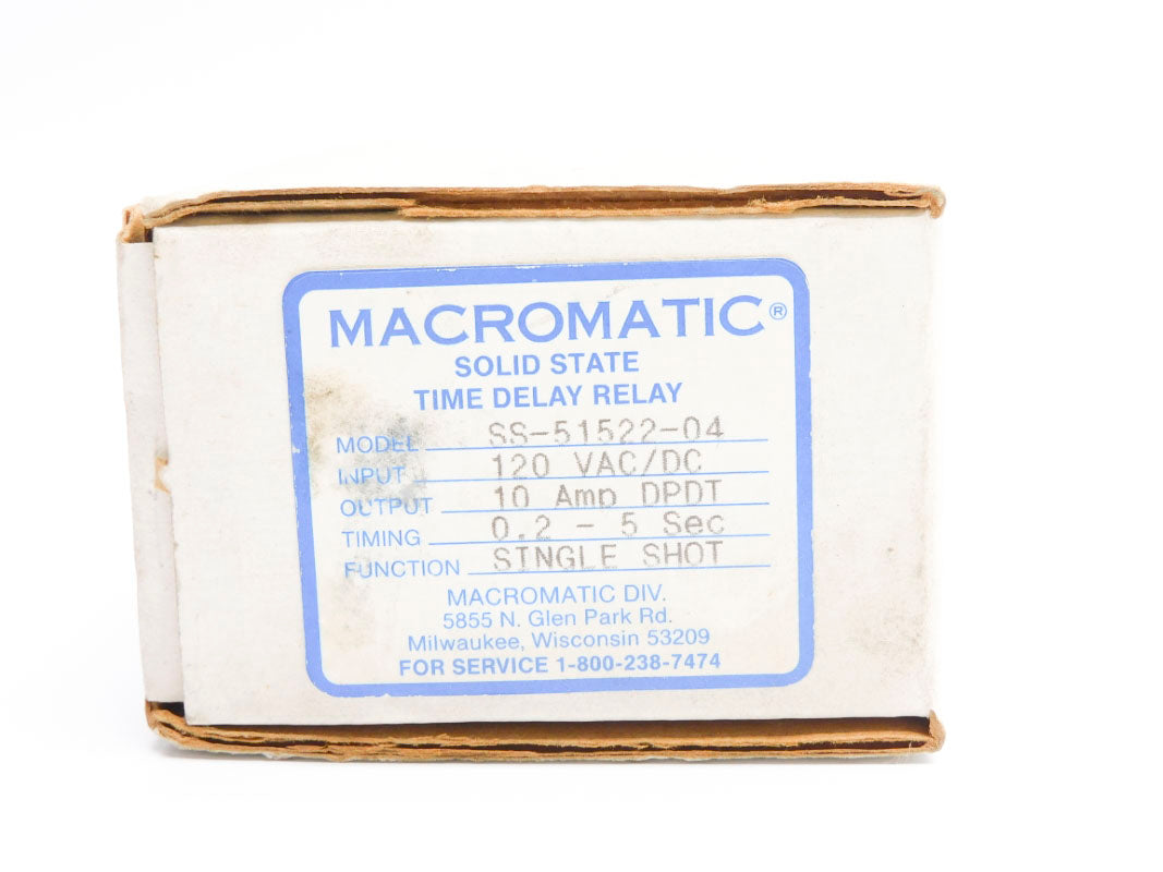 MACROMATIC SS-51522-04 120VAC/DC 0.2-5SEC NSMP