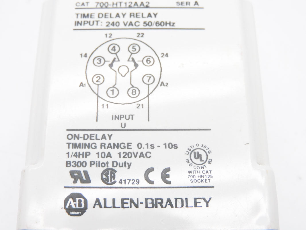 ALLEN BRADLEY 700-HT12AA2 SER. A 120VAC 0.1S-10S UNMP