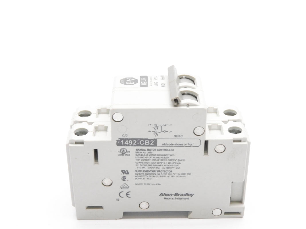 ALLEN BRADLEY 1492-CB2H150 SER. C 15A 480/277V NSNP