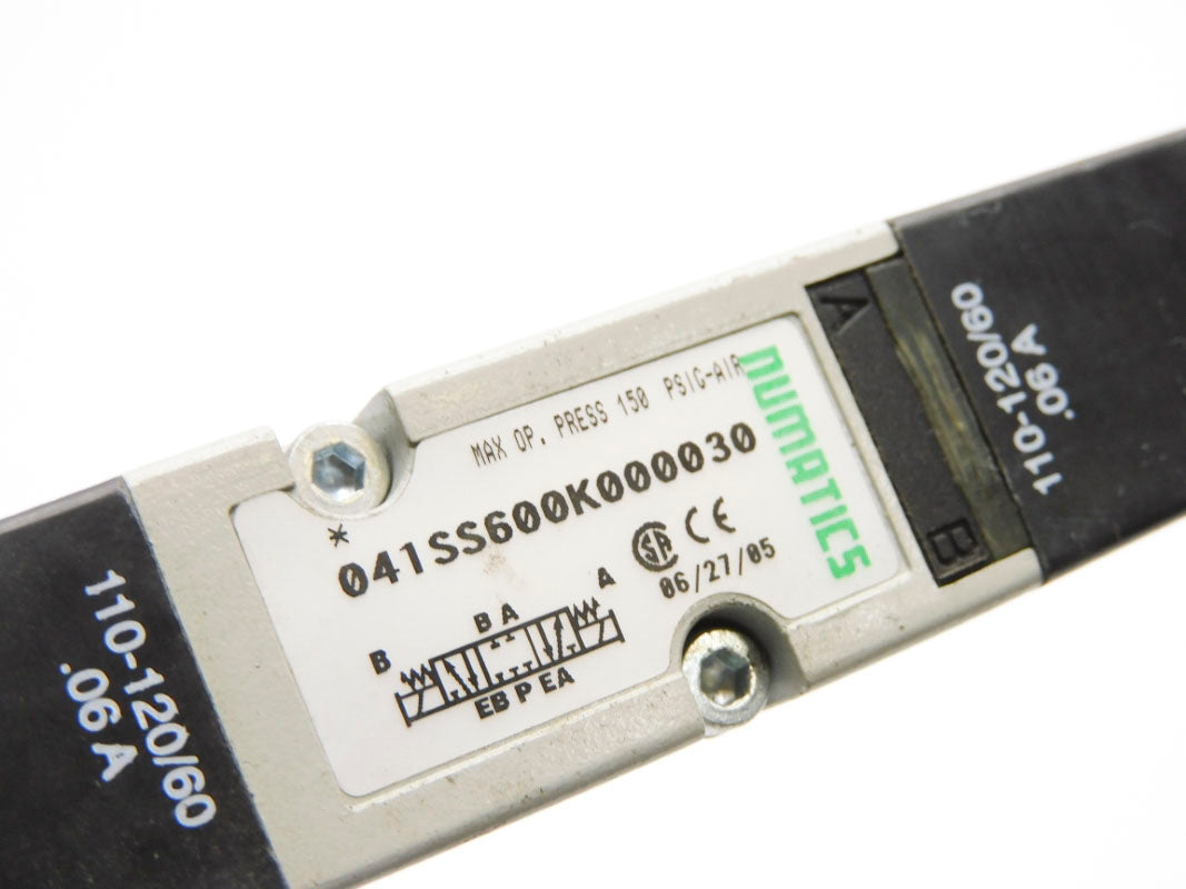 NUMATICS 041SS600K000030 110-120V 150PSI NSNP