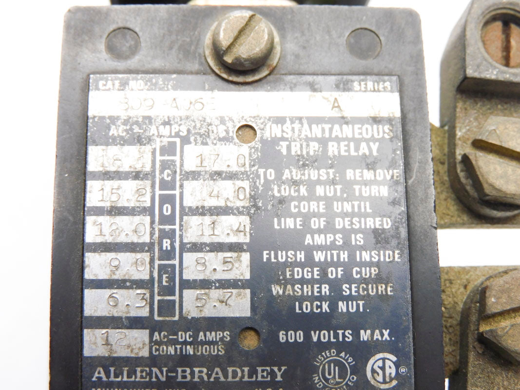 ALLEN BRADLEY 809-A06E SER. A 12A UNMP