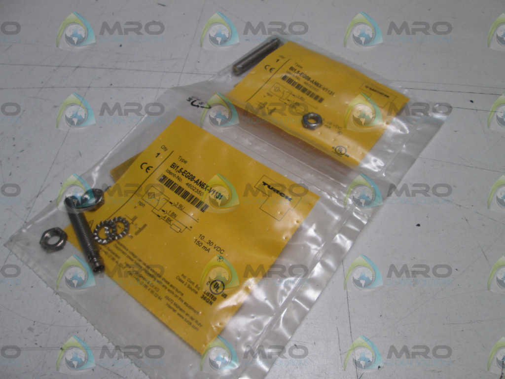 LOT OF 2 TURCK PROXIMITY SWITCH Bi1,5-EG08-AN6X-V1131 *NEW IN FACTORY BAG*