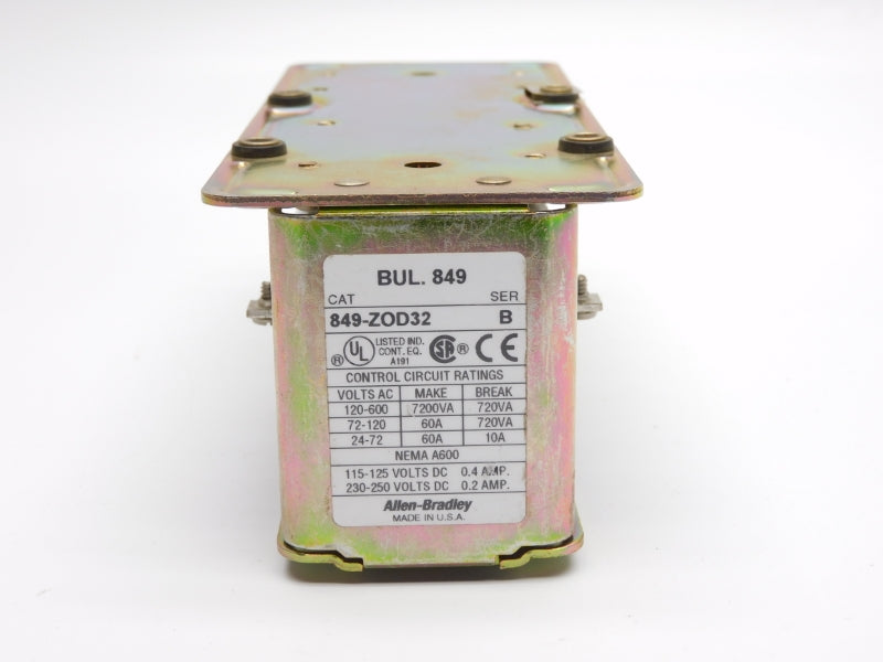ALLEN BRADLEY 849-ZOD32 SER. B 110/120V 60A (AS PICTURED) NSNP