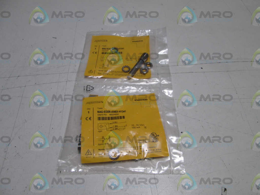 LOT OF 2 TURCK PROXIMITY SWITCH Ni4U-EG08-AN6X-H1341 *NEW IN FACTORY BAG*
