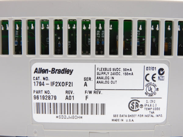 ALLEN BRADLEY 1794-IF2X0F21 SER. A F/W F 24VDC NSMP