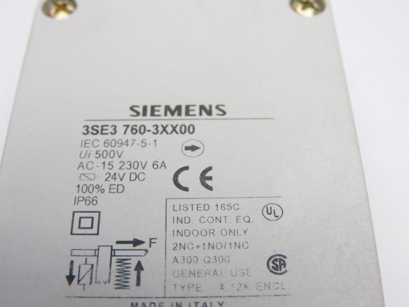 SIEMENS 3SE3760-3XX00 500V 6A NSMP
