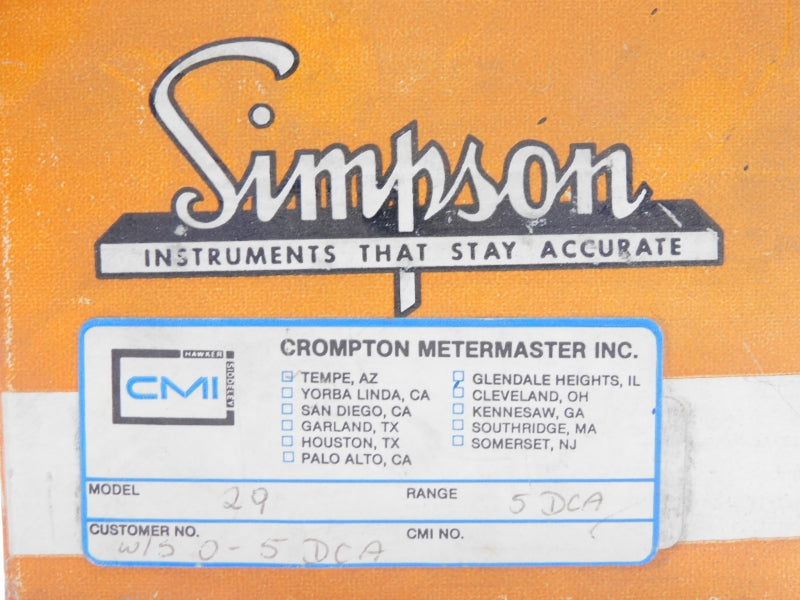 SIMPSON 29 0-5DCA NSMP