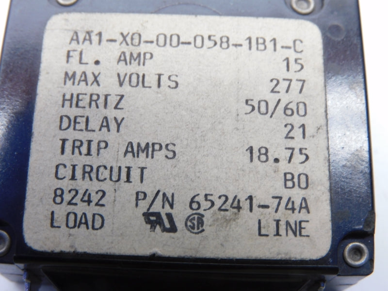 CARLING SWITCH AA1-X0-00-058-1B1-C 277V 15A UNMP