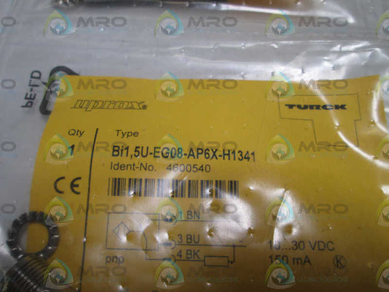 TURCK PROXIMITY SENSOR Bi1,5U-EG08-AP6X-H1341 *NEW IN FACTORY BAG*