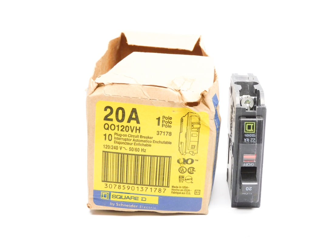 SQUARE D QO120VH 120/240V 20A (PKG OF 10) NSMP