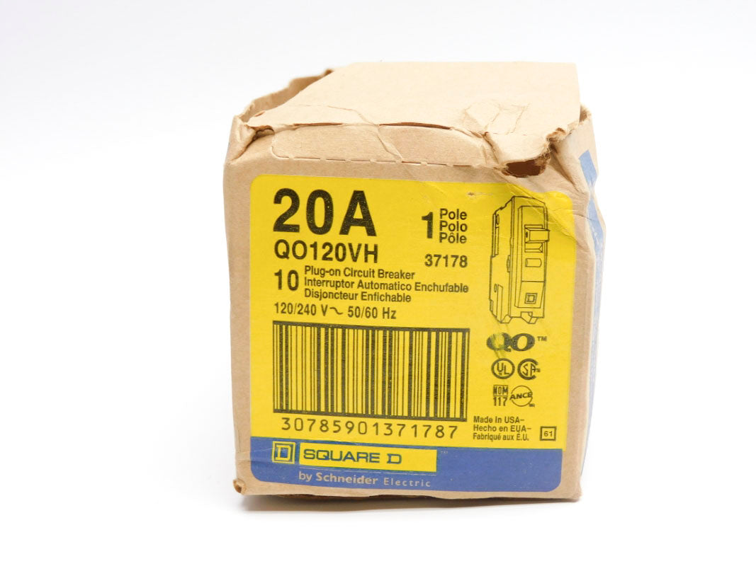 SQUARE D QO120VH 120/240V 20A (PKG OF 10) NSMP