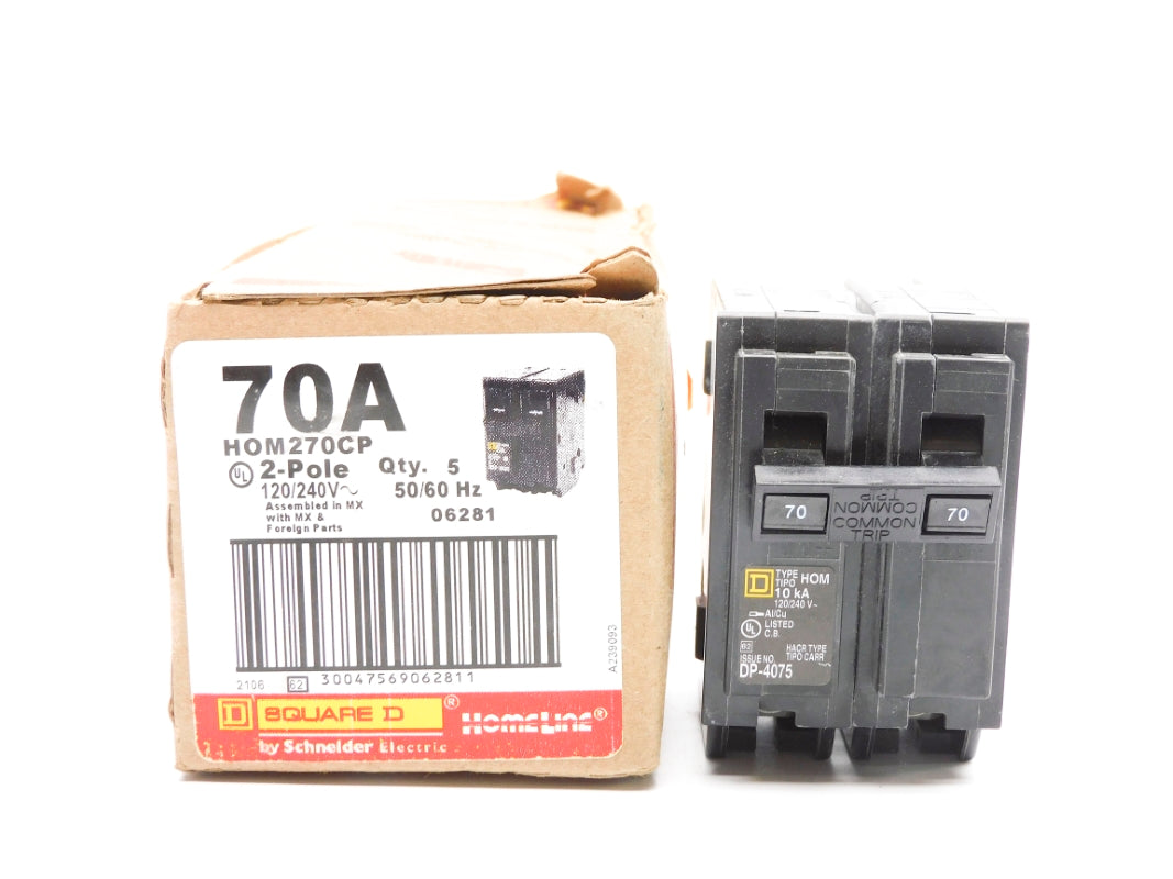 SQUARE D HOM270CP 70A 120/240V (PKG OF 5) NSMP