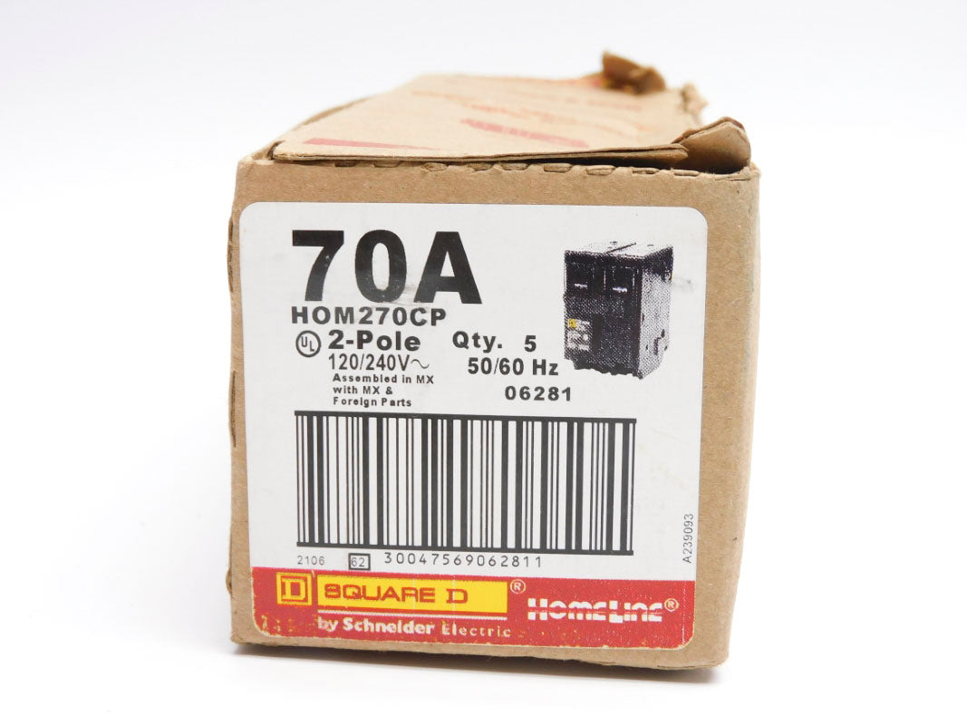 SQUARE D HOM270CP 70A 120/240V (PKG OF 5) NSMP