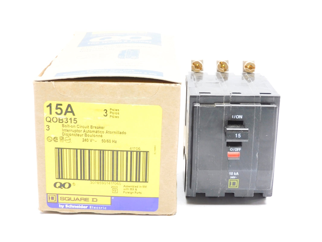 SQUARE D QOB315 240V 15A (PKG OF 3) NSMP