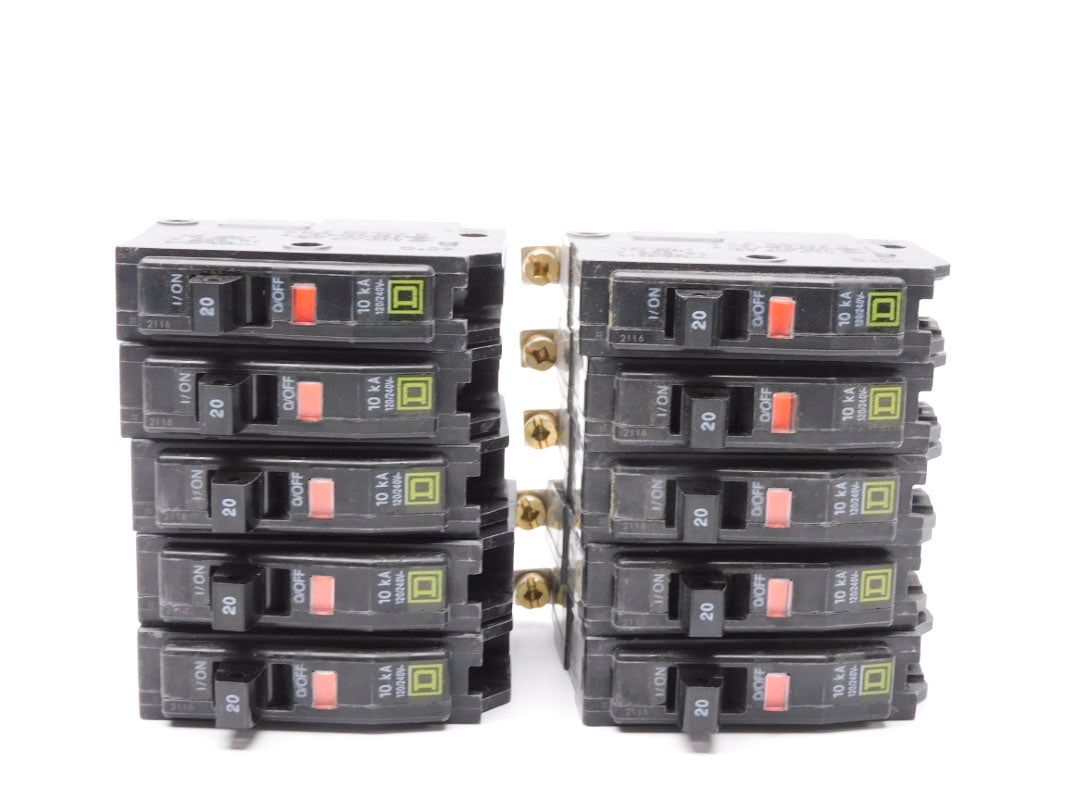 SQUARE D QOB120 20A 120/240V (PKG OF 10) NSMP