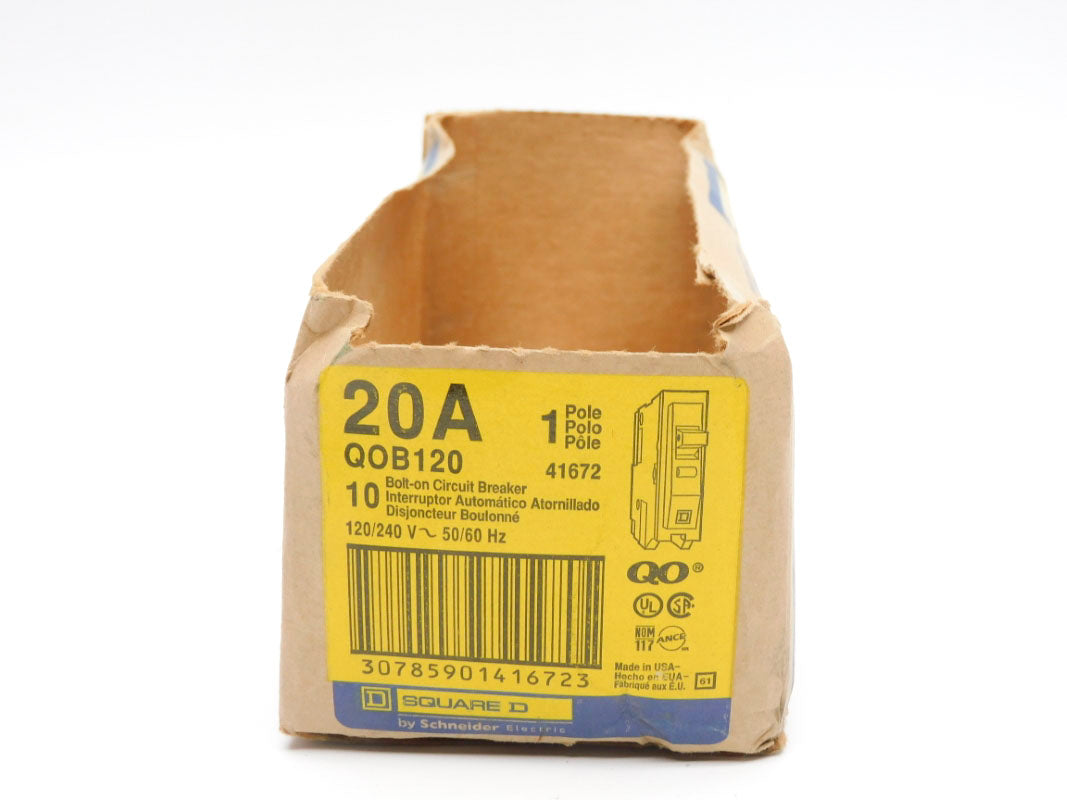 SQUARE D QOB120 20A 120/240V (PKG OF 10) NSMP