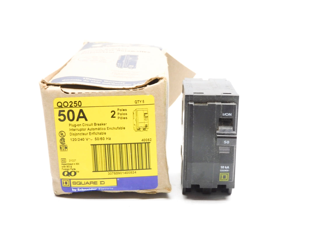 SQUARE D QO250 50A 120/240V (PKG OF 5) NSMP