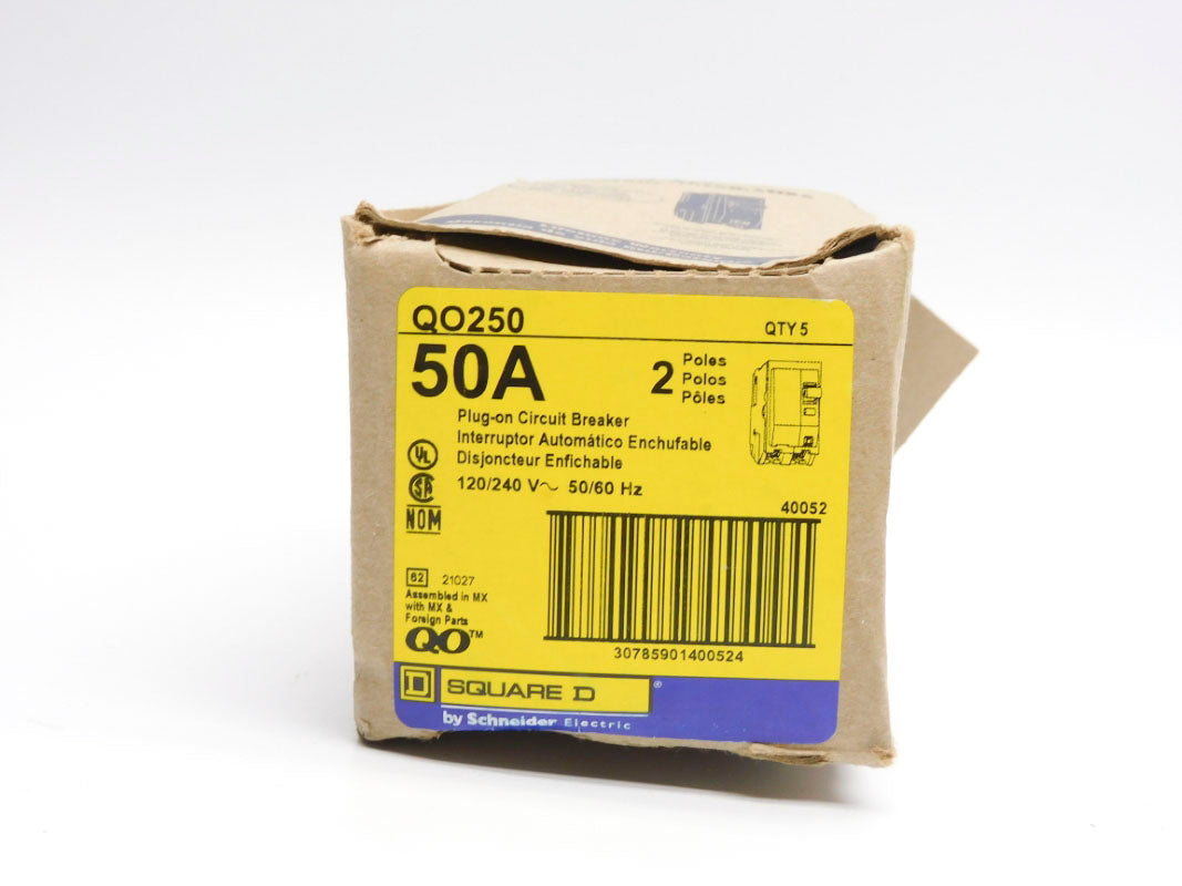 SQUARE D QO250 50A 120/240V (PKG OF 5) NSMP