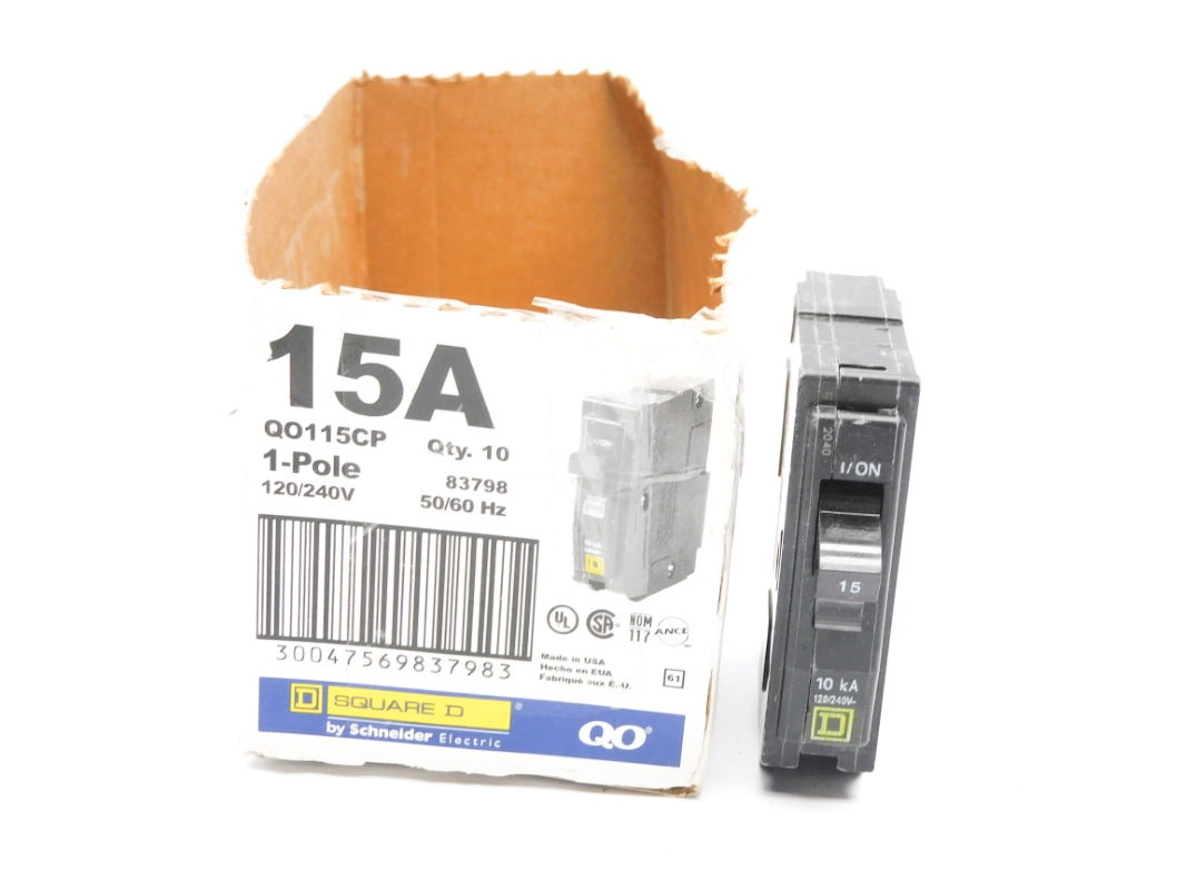 SQUARE D QO115CP 15A 120/240V (PKG OF 10) NSMP